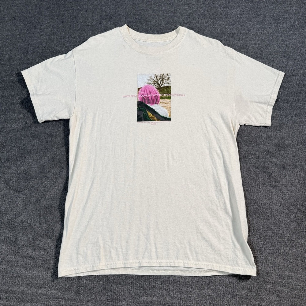 Rare Amine First Name Coachella Shirt Size Medium Merch T-Shirt Concert Band Tee